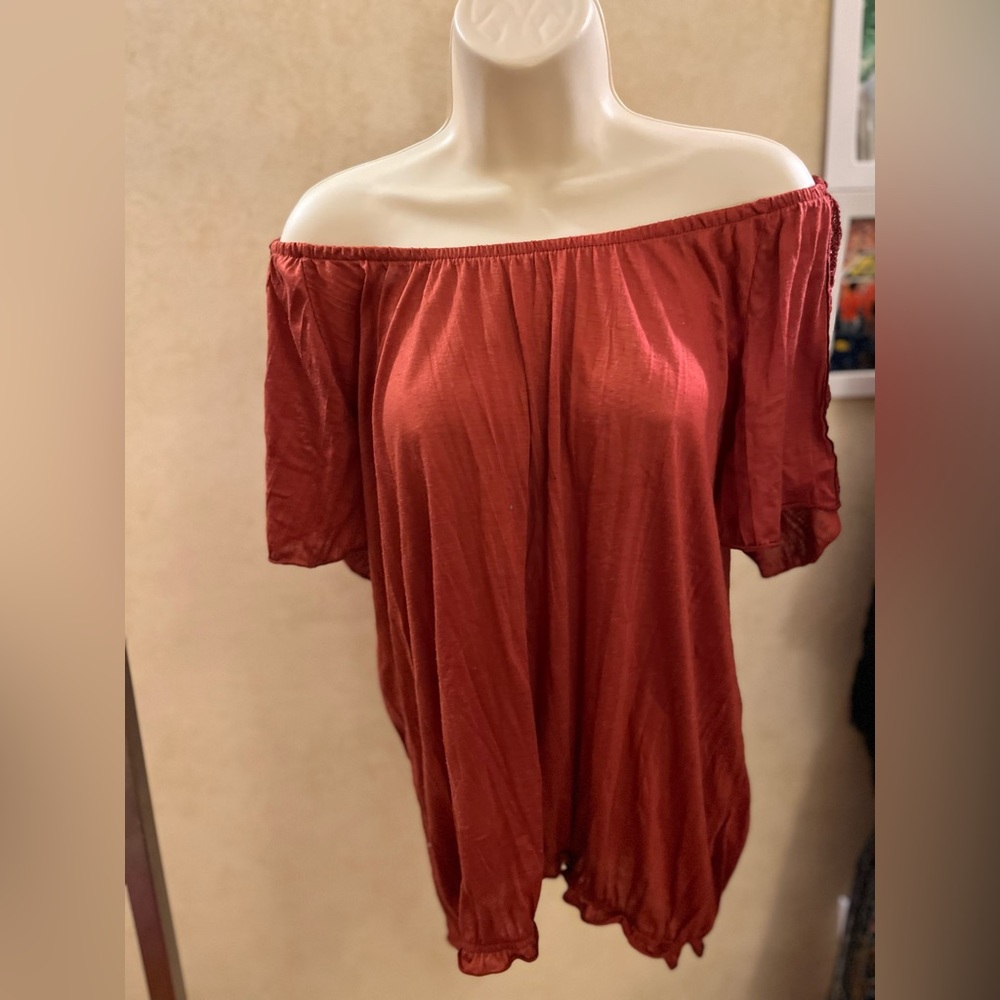 New York Laundry Ladies Size XL* Polyester Rust Color Blouse